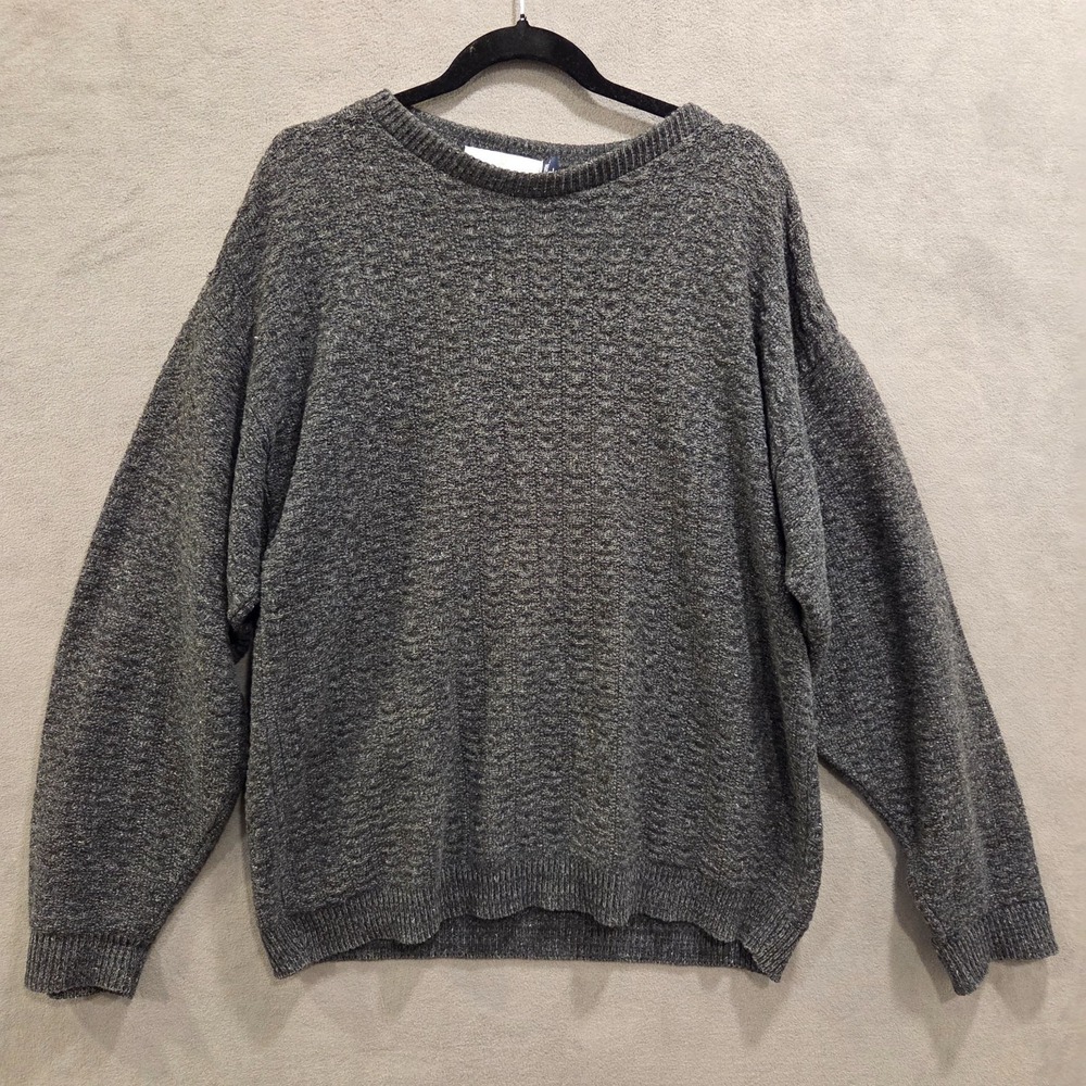 Vintage Bill Blass Textured Knit Sweater Men's Size Large Crewneck Casual Comfy